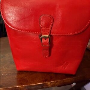 Patricia Nash Red Leather Backpack